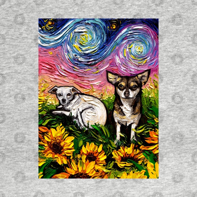 Two Chihuahuas Night by sagittariusgallery